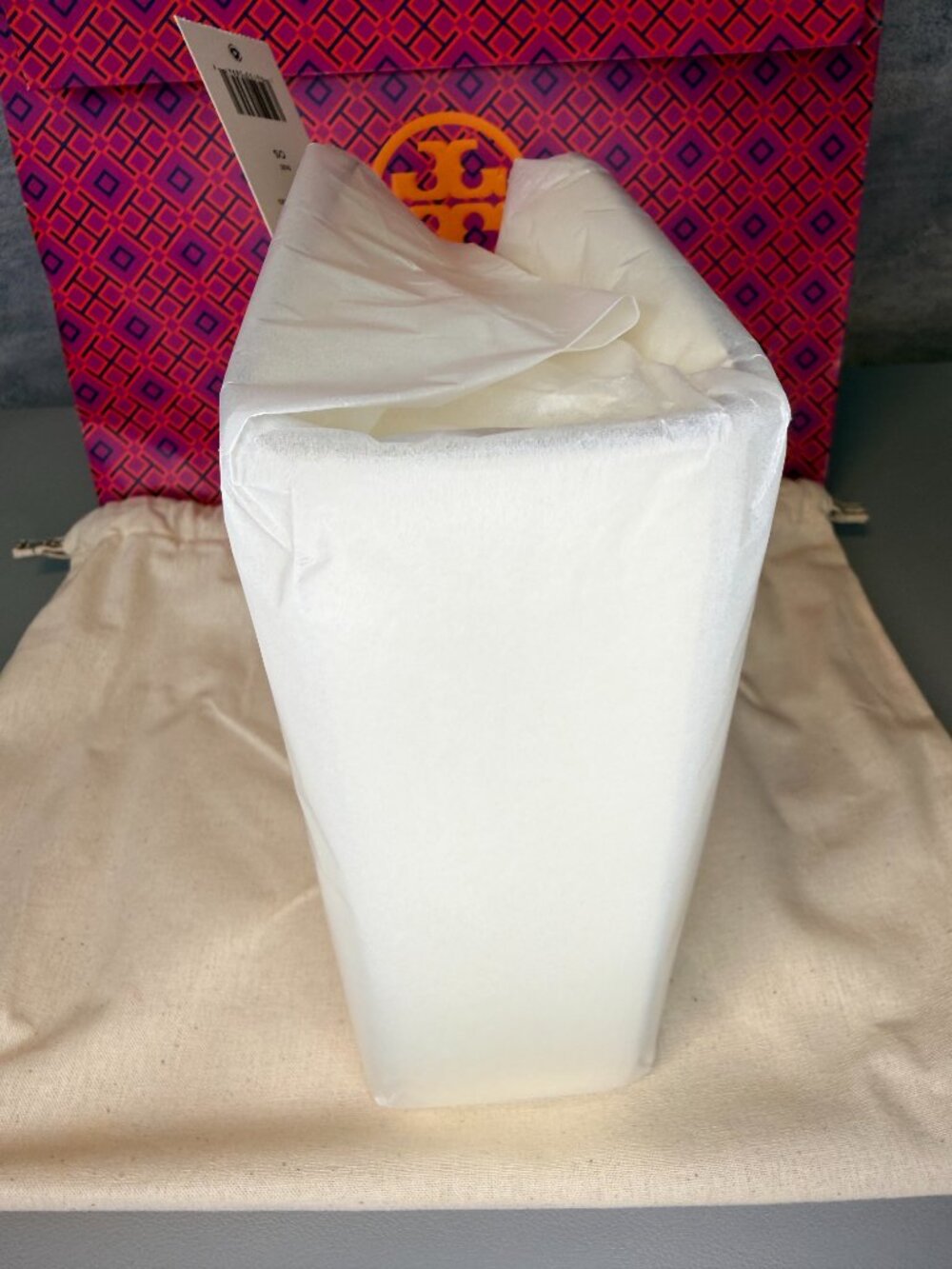 NWT Tory Burch SMALL ELLA BIO TOTE - Warm White 2-WAY - Picture 3 of 13
